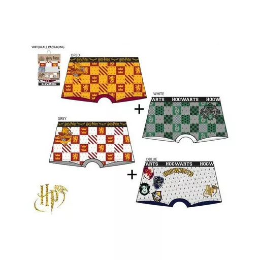 Harry Potter Houses gyerek boxeralsó 2 darab/csomag 6 - 12 év / 116 - 152 cm