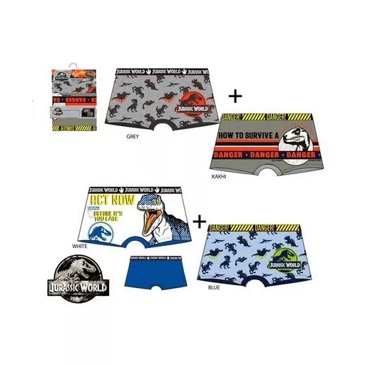 Jurassic World Danger gyerek boxeralsó 2 darab/csomag 2 - 8 év / 92 - 128 cm