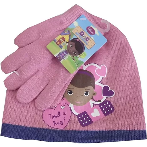 Disney Dr Plüssi Hug gyerek sapka + kesztyű szett 52-54 cm
