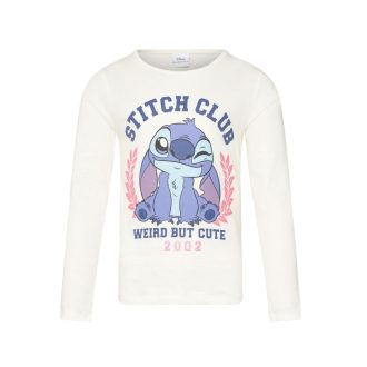   Disney Lilo és Stitch, A csillagkutya Weird White gyerek hosszú póló, felső 3 - 8 év / 98 - 128 cm