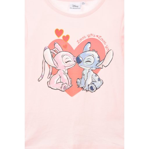 Disney Lilo és Stitch, A csillagkutya Love Light gyerek hosszú póló, felső 3 - 8 év / 98 - 128 cm