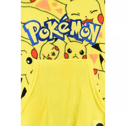 Pokémon Yellow belebújós plüss polár takaró, poncsó 10-16 év