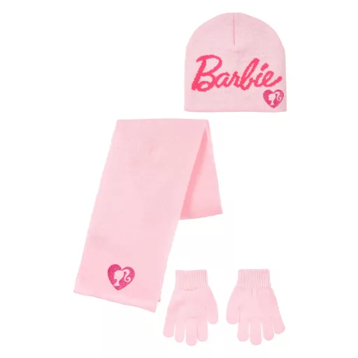 Barbie Pink gyerek sapka + sál + kesztyű szett 52-54 cm