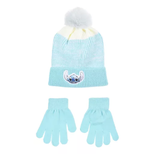 Disney Lilo és Stitch, A csillagkutya Ombre gyerek sapka + kesztyű szett 52-54 cm