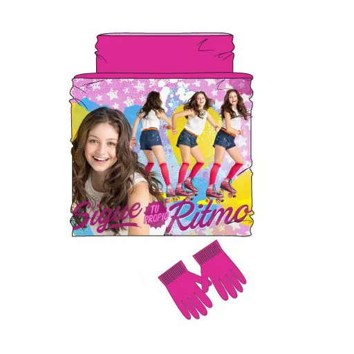 Disney Soy Luna Ritmo gyerek sál, snood + kesztyű szett