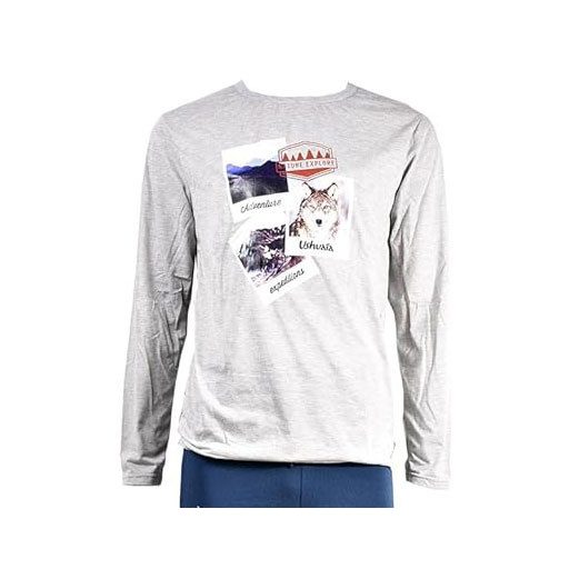 Ushuaia Pictures Szürke férfi otthoni póló S-XXL