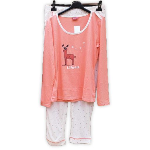 Ushuaia Szarvas Fawn női hosszú pizsama S-XXL