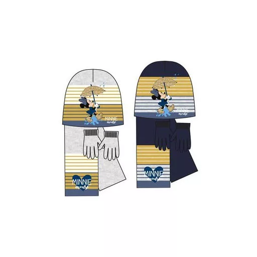 Disney Minnie Rain gyerek sapka + sál + kesztyű szett