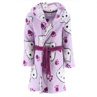   Gabi babaháza Cat Purple gyerek köntös 3 - 8 év / 98 - 128 cm