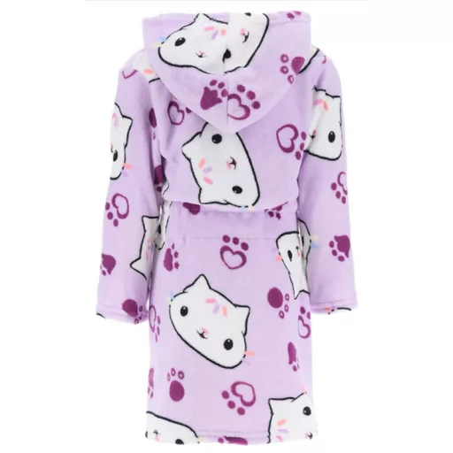 Gabi babaháza Cat Purple gyerek köntös 3 - 8 év / 98 - 128 cm