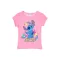 Disney Lilo és Stitch, A csillagkutya Pink gyerek rövid póló, felső 3 - 8 év / 98 - 128 cm