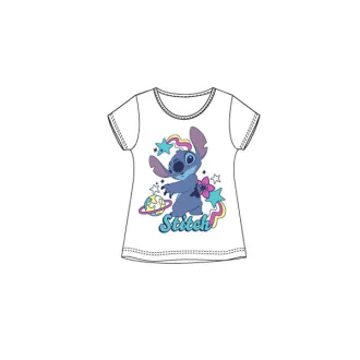   Disney Lilo és Stitch, A csillagkutya White gyerek rövid póló, felső 3 - 8 év / 98 - 128 cm