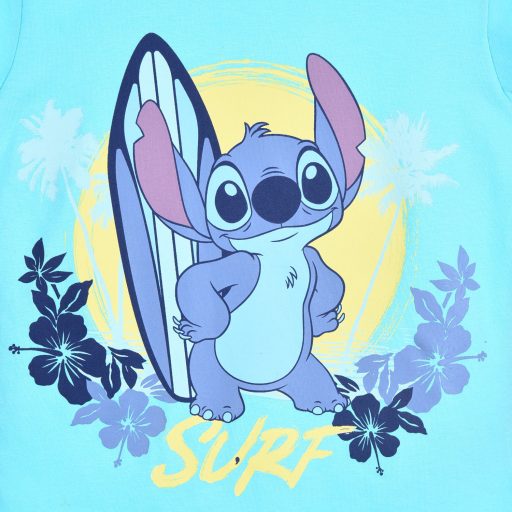Disney Lilo és Stitch, A csillagkutya Surf gyerek rövid póló, felső 3 - 8 év / 98 - 128 cm