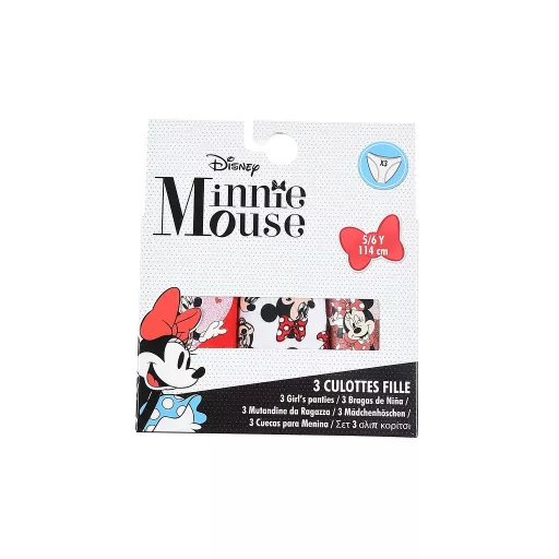 Disney Minnie Faces gyerek fehérnemű, bugyi 3 darab/csomag 3 - 8 év / 98 - 128 cm