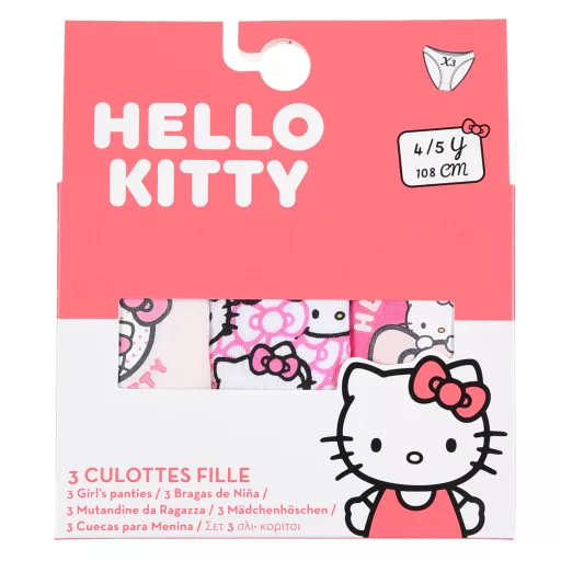 Hello Kitty Bows gyerek fehérnemű, bugyi 3 darab/csomag 3 - 6 év / 98 - 116 cm