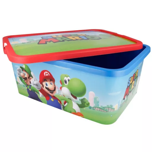 Super Mario Mushroom Kingdom műanyag tároló doboz 13 L