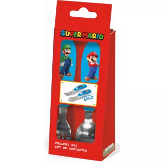   Super Mario Brothers fém ergo evőeszköz készlet - 2 darabos