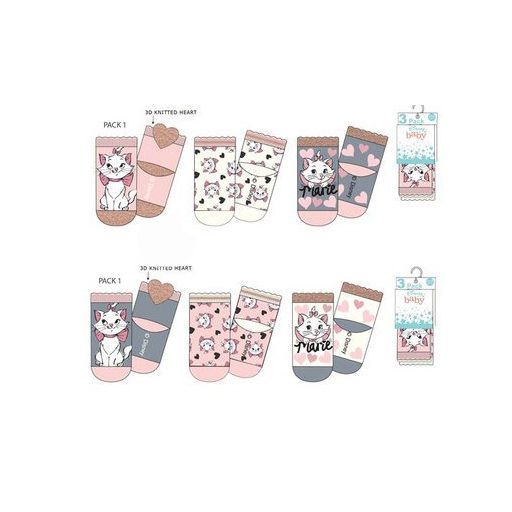 Disney Marie Hearts baba zokni 0-12 hó