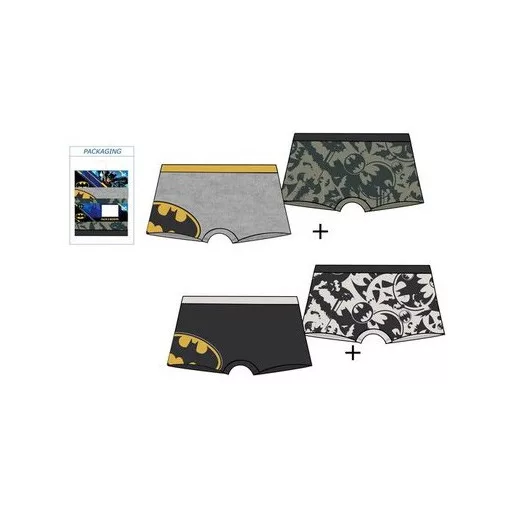 Batman Caped Crusader gyerek boxeralsó 2 darab/csomag 2 - 8 év / 92 - 128 cm