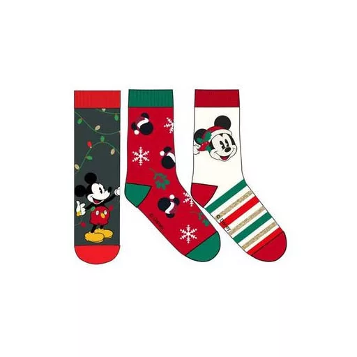 Disney Mickey Santa Hat Karácsonyi férfi zokni 36-44