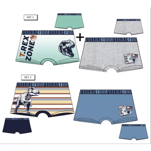 Jurassic World Zone gyerek boxeralsó 2 darab/csomag 2 - 8 év / 92 - 128 cm