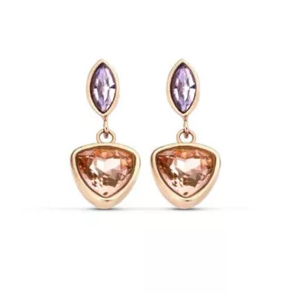 Victoria Rose gold színű színes köves fülbevaló