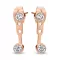Victoria Rose gold színű fehér köves fülbevaló