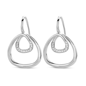 Victoria Ezüst színű fehér köves fülbevaló