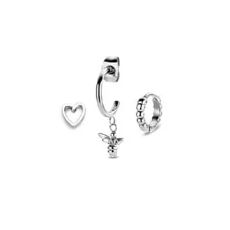 Victoria Ezüst színű méh fülbevaló szett