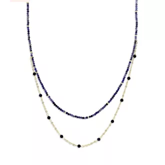 Victoria Rose gold színű kék gyöngyös nyaklánc