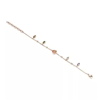 Victoria Rose gold színű színes köves karkötő