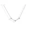Victoria Ezüst színű fehér köves fánk nyaklánc