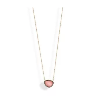 Victoria Rose gold színű rózsaszín köves nyaklánc