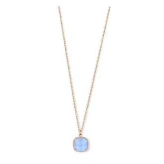 Victoria Rose gold színű kék köves nyaklánc