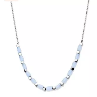 Victoria Ezüst színű kék gyöngyös nyaklánc