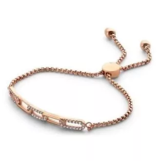 Victoria Rose gold színű fehér köves karkötő