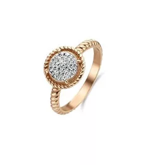 Victoria Rose gold színű fehér köves gyűrű