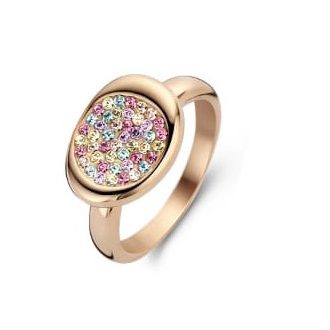 Victoria Rose gold színű színes köves gyűrű