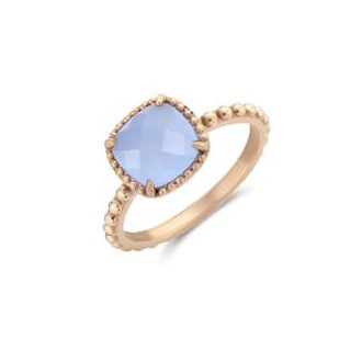 Victoria Rose gold színű kék köves gyűrű