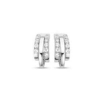 Victoria Ezüst színű fehér köves fülbevaló