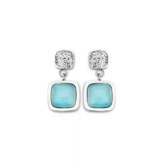 Victoria Ezüst színű kék köves fülbevaló