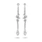 Victoria Ezüst színű fehér köves spirál fülbevaló