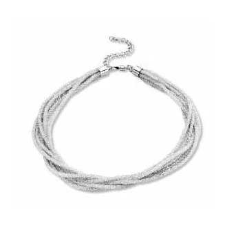 Victoria Ezüst színű hálós nyaklánc