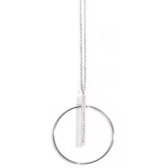 Victoria Ezüst színű fehér köves nyaklánc