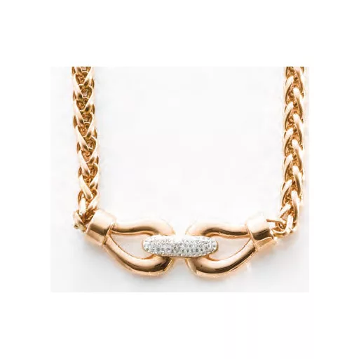 Victoria Rose gold színű fehér köves nyaklánc