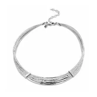 Victoria Ezüst színű fehér köves nyaklánc