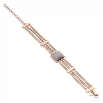 Victoria Rose gold színű barna köves karkötő