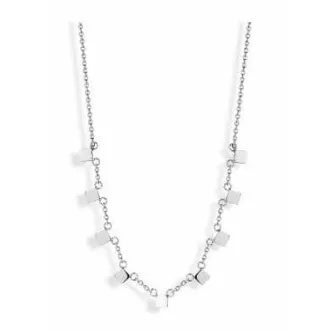 Victoria Ezüst színű négyzet mintás nyaklánc