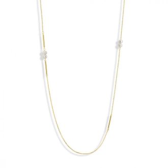 Victoria Arany színű fehér gyöngyös nyaklánc