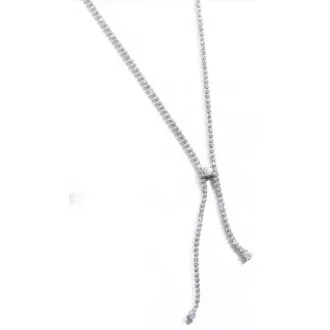 Victoria Ezüst színű fehér köves nyaklánc